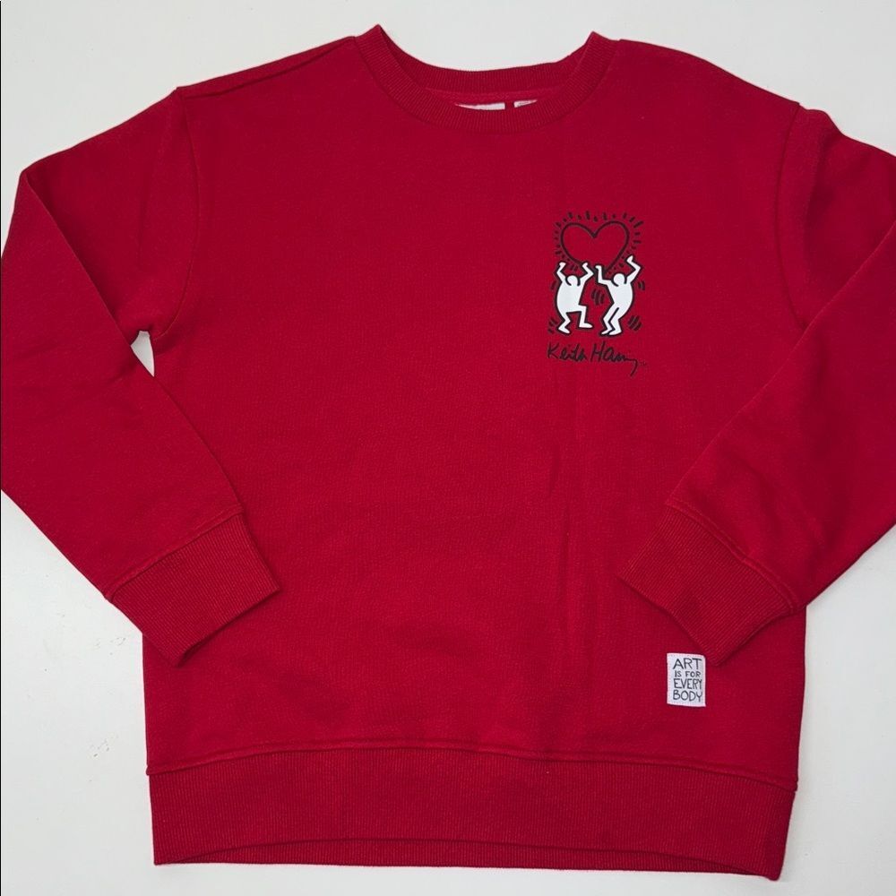 🔥Red Keith Haring Graphic Sweatshirt Sz 10/12 new